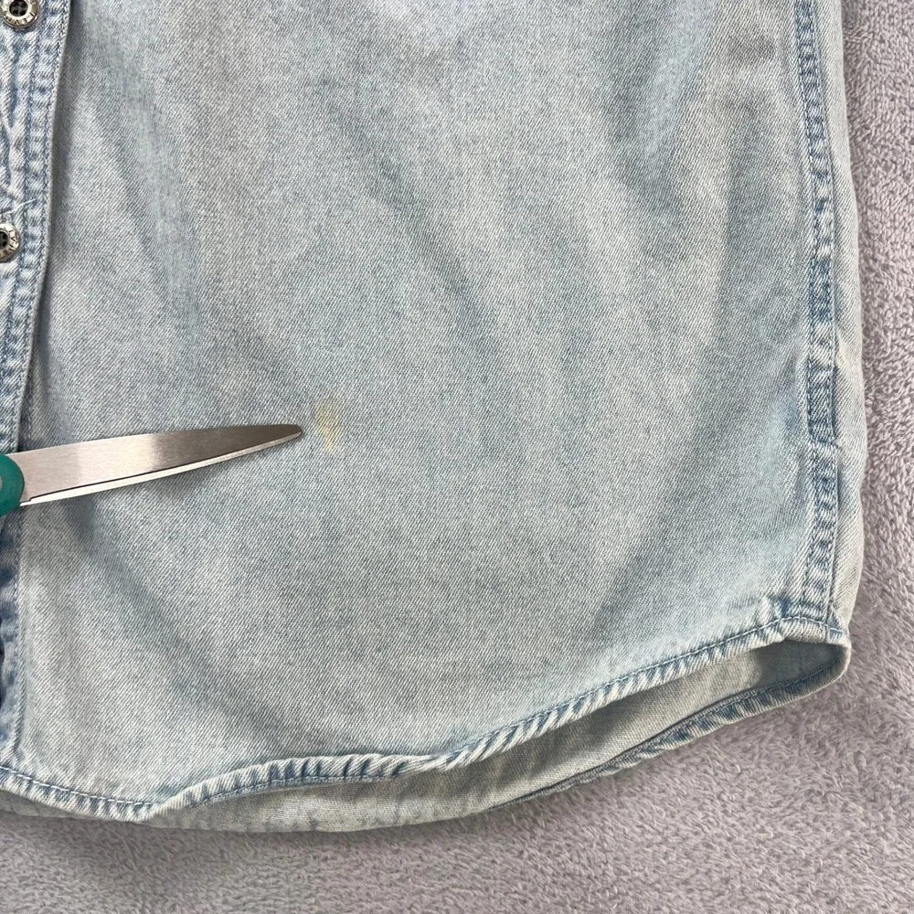 Vintage 90s Levi's Red Tab Denim Shirt Medium‎ Light Wash Cotton Unisex Retro